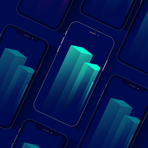 blue-background-with-mobile-phones-showing-green-graph-blocks-1